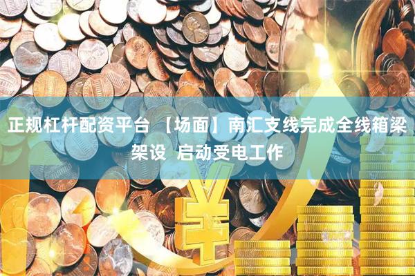 正规杠杆配资平台 【场面】南汇支线完成全线箱梁架设  启动受电工作